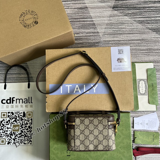 Gucci專櫃新款化妝包 古馳Ophidia系列迷你肩背包699532 gqy4069